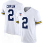 M.Wolverines #2 Blake Corum 2023 F.U.S.E. White Rose Bowl Patch Stitched Jersey College Jerseys