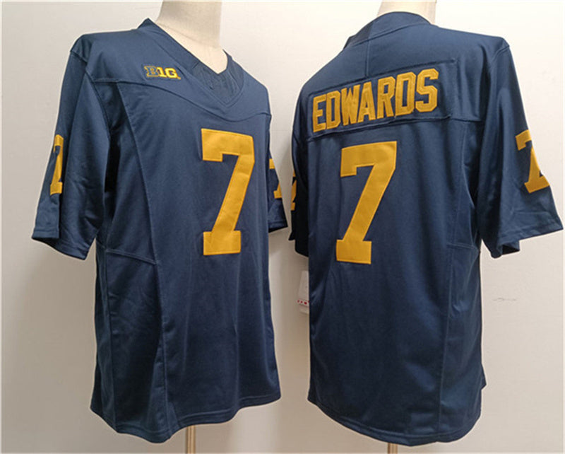 M.Wolverines #7 Donovan Edwards 2023 F.U.S.E.Navy Stitched Jersey College Jerseys