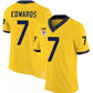 M.Wolverines #7 Donovan Edwards 2023 F.U.S.E. Yellow Rose Bowl Patch Stitched Jersey College Jerseys