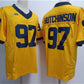 M.Wolverines #97 Aidan Hutchinson Yellow Stitched Jersey College Jerseys
