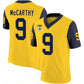 M.Wolverines #9 J.J. McCarthy 2023 F.U.S.E. Yellow Navy Rose Bowl Patch Stitched Jersey College Jerseys