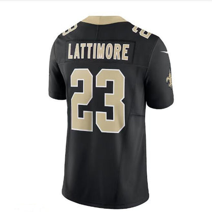 NO.Saints #23 Marshon Lattimore Vapor F.U.S.E. Limited Jersey - Black Stitched American Football Jerseys