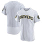 Milwaukee Brewers White Alternate Authentic Team Jersey Baseball Jersey