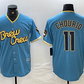 Milwaukee Brewers #11 Jackson Chourio Blue 2022 City Connect Cool Base Stitched Jersey Baseball Jerseys