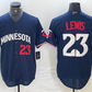 Minnesota Twins #23 Royce Lewis Number 2023 Navy Blue Cool Base Stitched Baseball Jersey