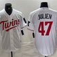 Minnesota Twins #47 Edouard Julien White Cool Base Stitched Baseball Jersey