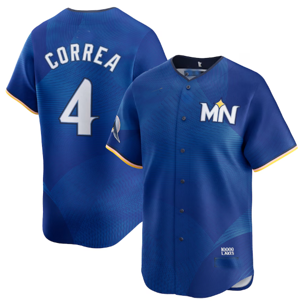 Minnesota Twins #4 Carlos Correa Royal 2024 City Connect Limited Baseball Jersey