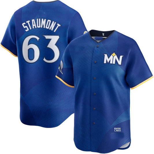 Minnesota Twins #63 Josh Staumont City Connect Limited Baseball Jersey