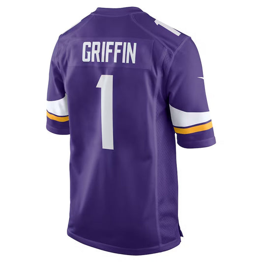 MN.Vikings #1 Shaquill Griffin Team Game Jersey - Purple American Football Jerseys