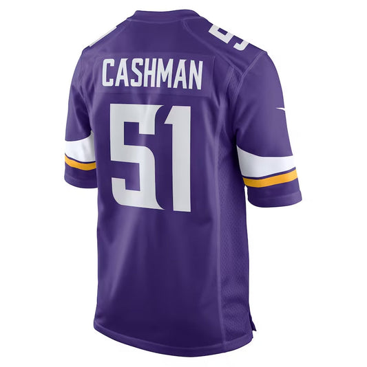 MN.Vikings #51 Blake Cashman Team Game Jersey - Purple. American Football Jerseys