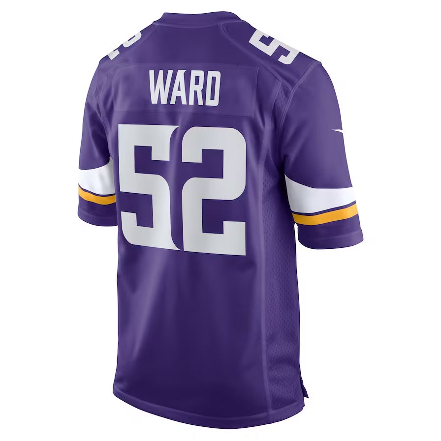 MN.Vikings #52 Jihad Ward Team Game Jersey - Purple American Football Jerseys