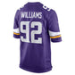 MN.Vikings #92 Jonah Williams Team Game Jersey - Purple American Football Jerseys