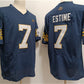 N.Dame Fighting Irish #7 Audric Estimé Navy With Name Limited Stitched Jersey College Jerseys