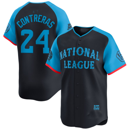 National League #24 William Contreras Navy 2024 All-Star Game Limited Player Baseball Jerseys