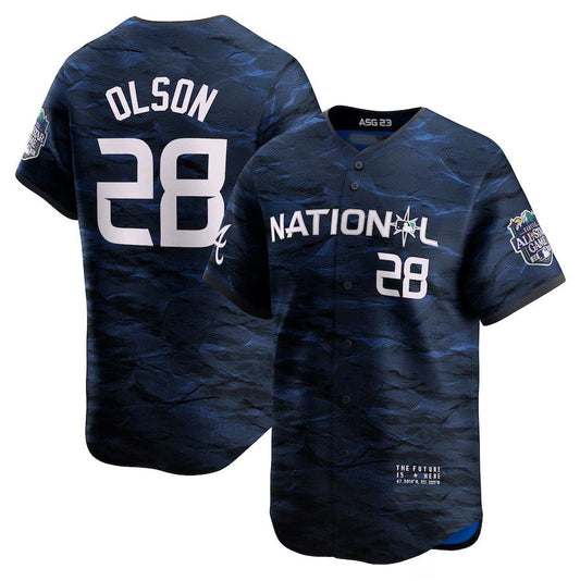 National League #28 Matt Olson 2023 All-Star Game Limited Player Jersey - Royal Baseball Jerseys