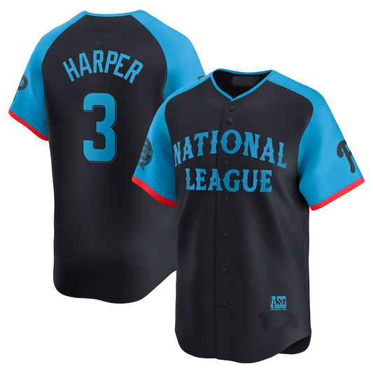 National League #3 Bryce Harper 2024 All-Star Game Limited Player Jersey - Navy Baseball Jerseys