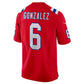 NE.Patriots #6 Christian Gonzalez Red Game Player Jersey Stitched American Football Jerseys