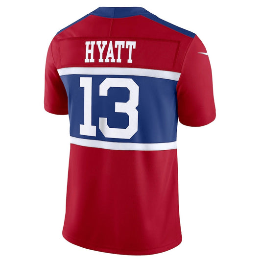 NY.Giants #13 Jalin Hyatt Alternate Vapor F.U.S.E. Limited Jersey - Century Red American Football Jerseys