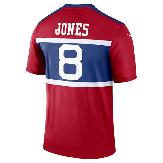NY.Giants #8 Daniel Jones Alternate Legend Player Jersey - Century Red American Football Jerseys
