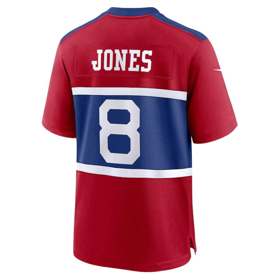 NY.Giants #8 Daniel Jones Alternate Player Game Jersey - Century Red American Football Jerseys