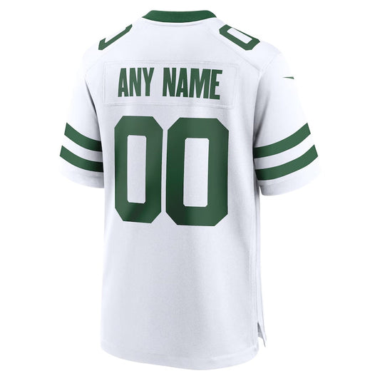 NY.Jets Custom Game Jersey - Legacy White American Football Jerseys