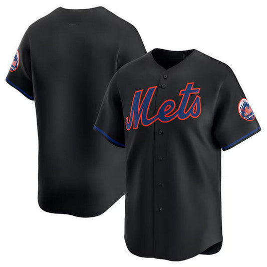 New York Mets Blank 2024 Black Alternate Limited Stitched Baseball Jersey