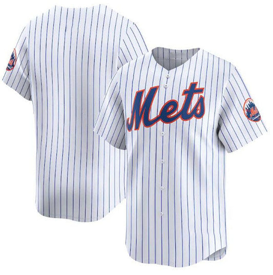 New York Mets Blank 2024 White Home Limited Stitched Baseball Jersey