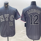 New York Mets #12 Francisco Lindor Number Grey 2024 City Connect Cool Base Stitched Baseball Jersey