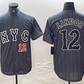 New York Mets #12 Francisco Lindor Number Grey 2024 City Connect Cool Base Stitched Baseball Jersey