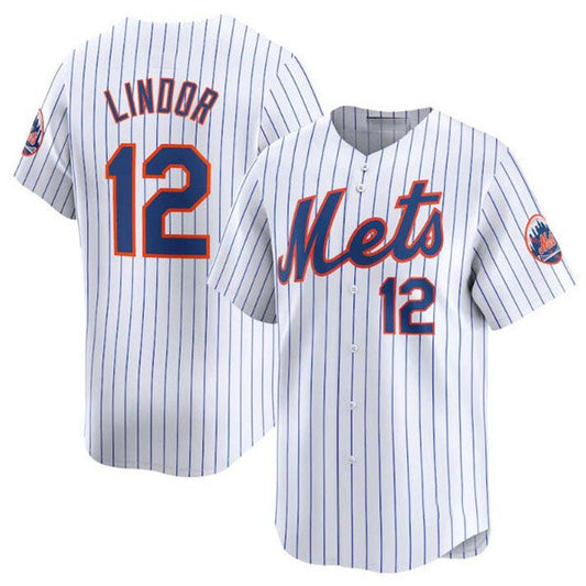 New York Mets #12 Francisco Lindor White 2024 Home Limited Stitched Baseball Jersey
