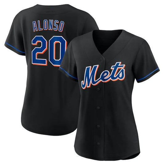New York Mets #20 Pete Alonso Black 2022 Alternate Replica Player Jersey Baseball Jerseys