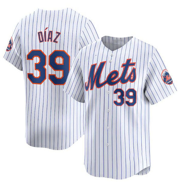 New York Mets #39 Edwin Diaz White 2024 Home Limited Stitched Baseball Jersey