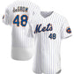 New York Mets #48 Jacob deGrom White Home Authentic Player Jersey Baseball Jerseys