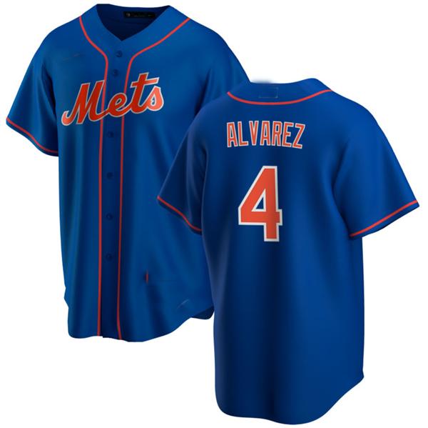 New York Mets #4 Francisco álvarez Royal Cool Base Stitched Baseball Jersey