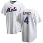 New York Mets #4 Francisco álvarez White Cool Base Stitched Baseball Jersey
