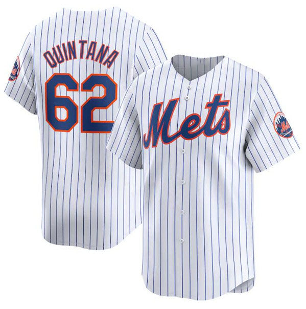 New York Mets #62 Jose Quintana White 2024 Home Limited Stitched Baseball Jersey