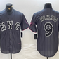 New York Mets #9 Brandon Nimmo Gray 2024 City Connect Cool Base Stitched Baseball Jersey