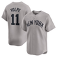 New York Yankees #11 Anthony Volpe Gray 2024 Away Limited Cool Base Stitched Baseball Jersey