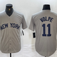 New York Yankees #11 Anthony Volpe Name 2021 Grey Field of Dreams Cool Base Stitched Baseball Jersey