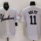 New York Yankees #11 Anthony Volpe White Pinstripe Fashion Cool Base Baseball Jerseys