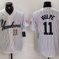 New York Yankees #11 Anthony Volpe White Pinstripe Fashion Cool Base Baseball Jerseys