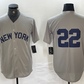 New York Yankees #22 Juan Soto 2021 Grey Field of Dreams Cool Base Stitched Baseball Jersey