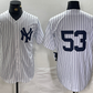 New York Yankees #53 Bobby Abreu White Cool Base Stitched Baseball Jersey