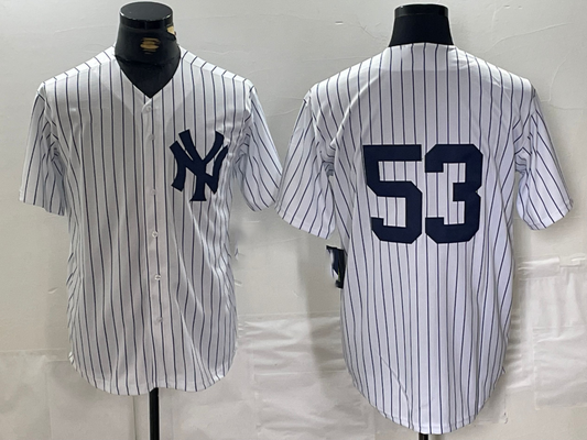 New York Yankees #53 Bobby Abreu White Cool Base Stitched Baseball Jersey