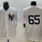 New York Yankees #65 Nestor Cortes Jr No Name White Stitched Cool Base Baseball Jersey