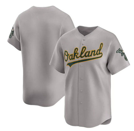 Oakland Athletics Blank Gray Away Limited Stitched Baseball Jersey