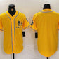 Oakland Athletics Blank Yellow Cool Base Stitched Baseball Jersey