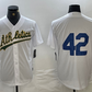 Oakland Athletics #42 Jackie Robinson White Cool Base Stitched Baseball Jersey