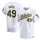 Oakland Athletics #49 Ryan Noda White Home Limited Stitched Baseball Jersey