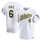 Oakland Athletics #6 Jordan Diaz White Home Limited Stitched Baseball Jersey